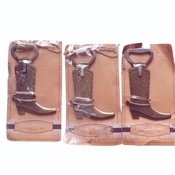 Pack of 3 Western-Style Bottle Opener Shaped Like a Cowboy Boot - Picture 1 of 3